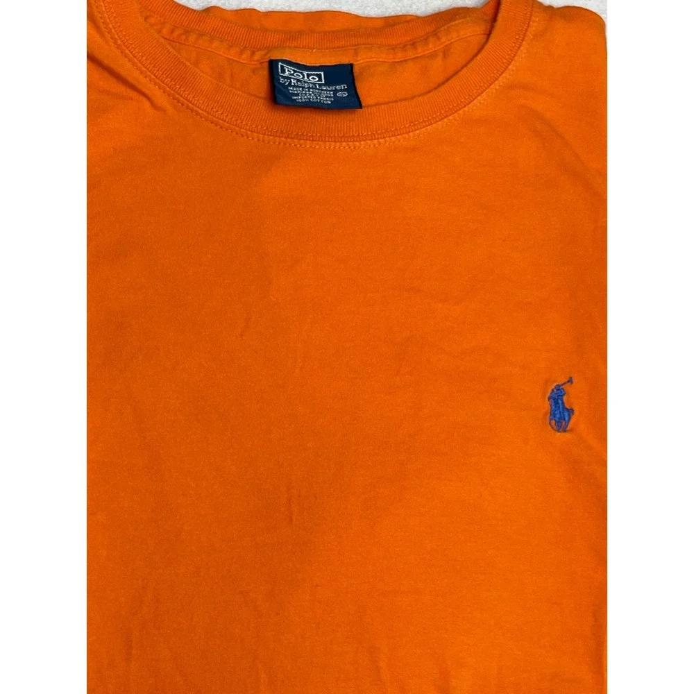 Polo Ralph Lauren Mens XL Orange Short Sleeve Crewneck Pony Logo T-Shirt
